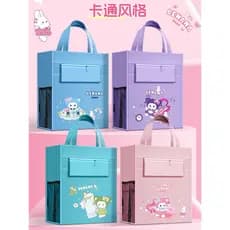 Bolsa Tote de estudante para transporte de livros, bolsa para livros de mensalidades, bolsa de armazenamento de pano Oxf