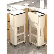 Lixeira dedicada para cozinha, sem curvatura, acima de 2025, novo estilo, lixeira sanitária removível, slot estreito, Su