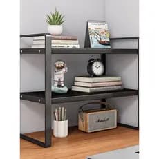 Mesa Multi-camada estante estudante dormitório armazenamento organizador prateleira Desktop ferro arte organizador rack