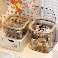 Caixa de armazenamento de mesa cosméticos jogando essência cuidados com a pele caixa de produto transparente caixa de cl