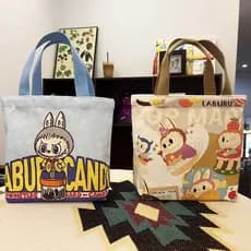 Labu bolsa de lona fofa de desenho animado lancheira bolsa de estudante lancheira bolsa portátil bolsa de armazenamento