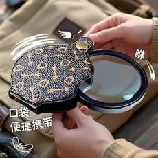 Lupa dobrável portátil para viagens ao ar livre, montanhismo, autodefesa, uso para idosos, lupa HD, não machuca os olhos