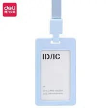 Porta-cartões de identificação Deli Cordão de fita de Silicone para estudantes Campus Cartão de refeição Capa protetora
