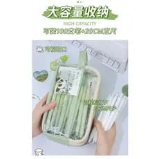 2024 Novo estilo Panda Estojo para lápis Bolsa para dor de três camadas Design de alto valor Nicho ins Estilo Multicamad