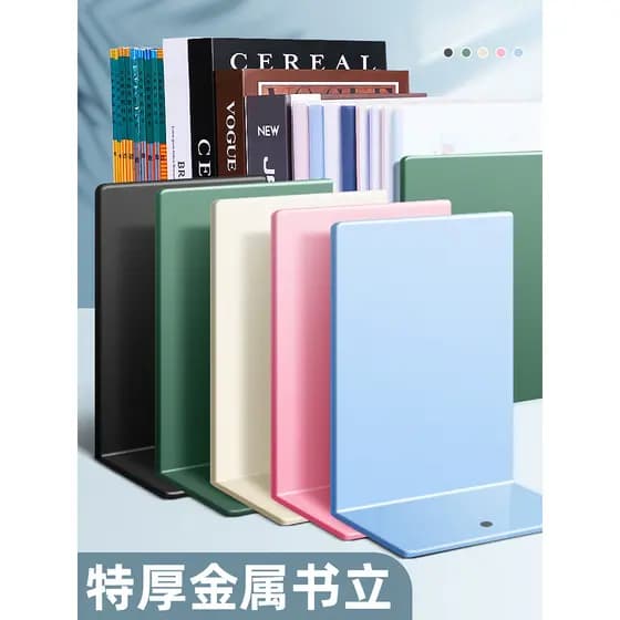 Prateleira de estante de 2 peças para estudantes usam clipe de livro grande simples Suporte para livros Suporte para liv