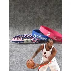 Lancha de basquete No. 2 Leonard Pulseira + Nome da Etiqueta Horizontal Conjunto de Três Peças Pulseira Esportiva Pulsei