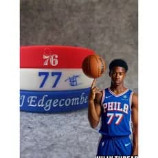 Estrela de basquete de 76 jogadores No 77 VJ Eddie Com Signature Pulseira Esportiva Pulseira de Silicone Pulseira de Joi