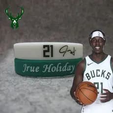 Estrela de basquete Bucks No. 21 Juholedi Pulseira Esportiva Silicone Pulseira Luminosa Fã Casal Presente