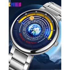 SKMEI Moment Beauty Brand Trendy Cool Fashion Casual Masculino Relógio de quartzo com pulseira de aço exclusivo
