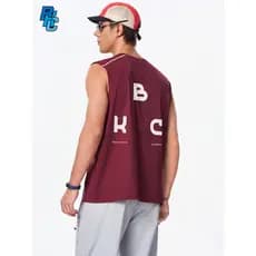 Bkcxzice americano solto treinamento de Fitness sem mangas masculino antibacteriano sensação legal protetor solar série