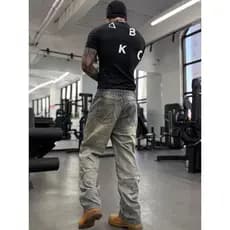 BKC quebra-gelo grande logotipo americano esportes roupas de Fitness de secagem rápida de manga curta correndo ciclismo