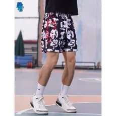 Bkcxzice Portrait Print Shorts Masculino Na Altura Do Joelho Boxer Americano Retro Calças de Basquete