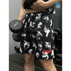BKCXZICE Wolf Shorts Homens Calças de Treinamento de Basquete Americano Calças Esportivas na Altura do Joelho Verão Resp
