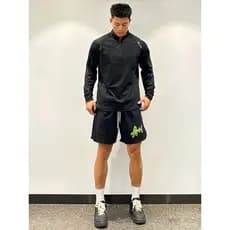 BKCXZICE Camisa de ciclismo americana com meio zíper à prova de vento, gola alta, desenvolvimento, secagem rápida, Stret