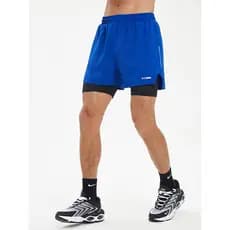BKCXZICE Icebreaker falso Shorts esportivos de duas peças masculino de secagem rápida solto treinamento de corrida Fitne