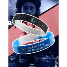 Moxiange McCain Believe Series Pulseira de basquete Correndo Pulseira de Silicone Estrela Criativa Pulseira Periférica P