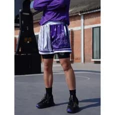 Lakers James Shorts de basquete American Quarter Training Pants Calças de bola respiráveis de secagem rápida Calças espo