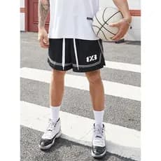 3v3 calças de basquete americanas dos homens verão Shorts de treinamento de secagem rápida na altura do joelho calças es