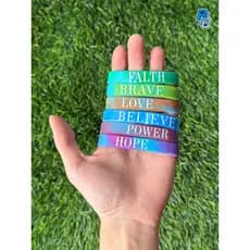 Gelo quebra lema carta série gradiente Lava basquete pulseira masculino casal estilo não-desbotamento suor-absorvente es
