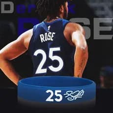 Pulseira rosa rosa comemorativa edição de colecionador rosa pulseira de basquete esportiva borracha de Silicone No. 25 H