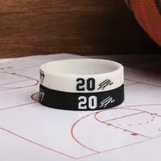 Manugino Billy Pulseira Spurs Star Basquete Letra No . 20 Retro Team Silicone Masculino