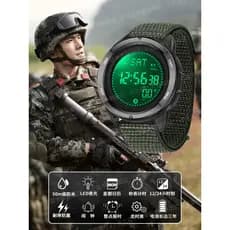 Entre no exército relógio masculino multifuncional esportes ao ar livre treinamento militar estudante eletrônico à prova