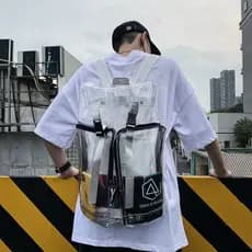 Mochila masculina na moda novo estilo street Wear moda estudante universitário mochila rua personalidade reflexiva grand
