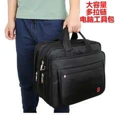Bolsa de ferramentas Multi-zíper masculina multifuncional bolsa mensageiro de ombro bolsa eletricista reparação pasta de