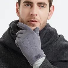 Alemão veludo masculino outono inverno luvas quentes mais veludo engrossado tela de toque condução ciclismo esportes à p
