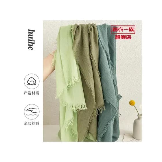 22 primavera verão imitação de algodão lenço de linho feminino High-End gaze cachecol de seda simples estilo fino protet