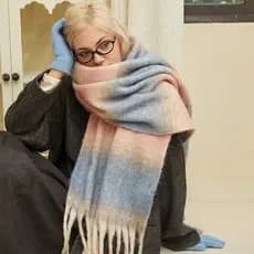 W inverno novo estilo High-End engrossado cachecol feminino inverno borla imitação Cashmere cachecol quente Extra amplia