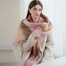 Novo estilo de inverno nicho quente engrossado cachecol feminino inverno de alta qualidade AC cachecol high-End sentido