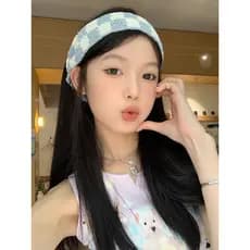 Retro mão de malha doce estilo bonito bandana feminino primavera outono viagem ao ar livre estilo literário bandana chap