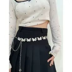 Corrente de cintura de Metal borboleta feminina 2025 novo estilo nicho Design sentido literário High-End cinto acessório