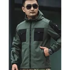 Jaqueta tática masculina primavera outono engrossado quente ao ar livre ventilador militar com capuz Casual caminhadas t