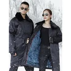 Casaco de inverno militar masculino inverno engrossado à prova de frio proteção do trabalho jaqueta acolchoada de compri