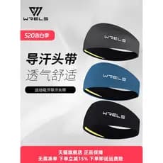 WRELS esportes suor guia banda bandana Yoga correndo antitranspirante bandana masculino Fitness preto ampliado Anti-desl