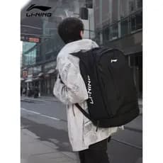Li Ning mochila masculina 2026 novo estilo mochila estudantes do ensino médio grande capacidade saco de computador espor