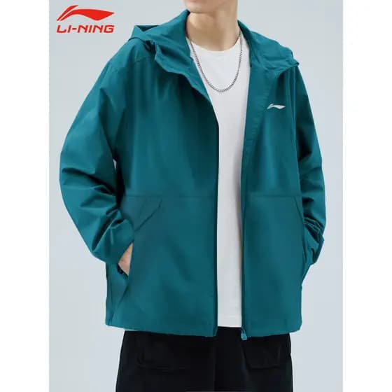 Li Ning Jaqueta Corta-vento Masculina Primavera Outono Novo Estilo Jaqueta Com Capuz Esportes Top Roupas Jaqueta Juventu