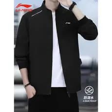Li Ning jaqueta esportiva masculina primavera outono 2026 novo estilo gola alta blusão Cardigan jaqueta à prova de vento