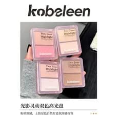 Kobeleen paleta de contorno de alto brilho, duas cores, superfície iluminadora, depressão, silhueta, expansão de sombra,