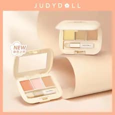 JudydoLL/JudydoLL Tricolor Brightening Concealer Palette Cover Manchas Olhos Olheiras Rasgo Groove Tamanho de viagem