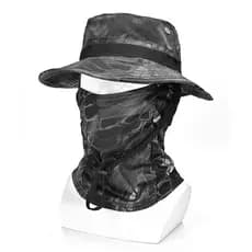 Chapéu tático Benny masculino verão aba grande guarda-sol camuflagem chapéu montanhismo ao ar livre Anti-ultravioleta ba