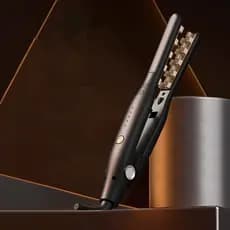 Influenciador mesmo estilo tala elétrica alisador de cabelo plano milho fofo estilo curvo unissex cabelo Perm Curling fe