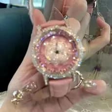 2025 novo estilo tempo vem para correr relógio feminino com diamantes luz nicho de luxo High-End doce mesmo estilo relóg