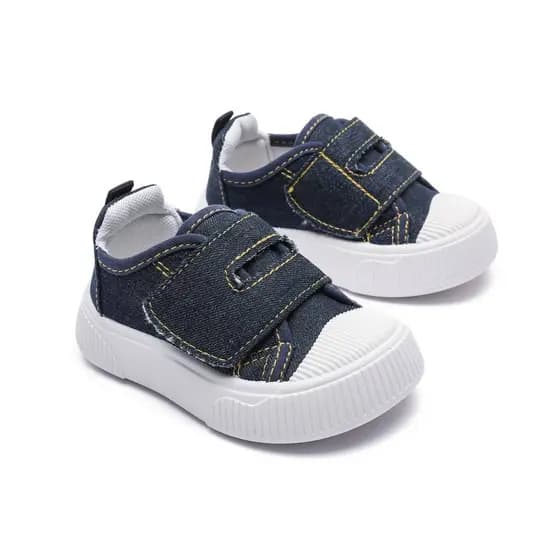 Crianças crianças sapatos de lona meninos meninas Velcro respirável bebê biscoito sapatos tênis aumentando absorção choq