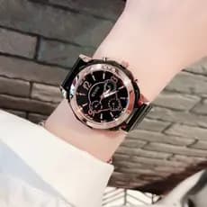 Dominador grande Dial relógio feminino grande temperamento senhoras cinto Casual moda único nicho único relógio de moda