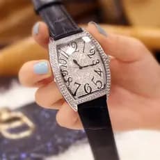 Estilo influenciador grande barril forma Gypsophila relógio masculino genuíno estilo Digital quartzo à prova dwaterproof