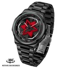 Amatras Blood Wheel Eye Relógio Masculino Caleidoscópio Relógio de Quartzo Masculino Relógio de Estudante Relógio de Pul