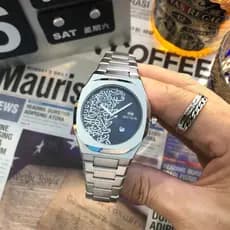 Calendário Digital árabe relógio de quartzo relógio masculino novo estilo padrão de mármore High-End escritura em relevo